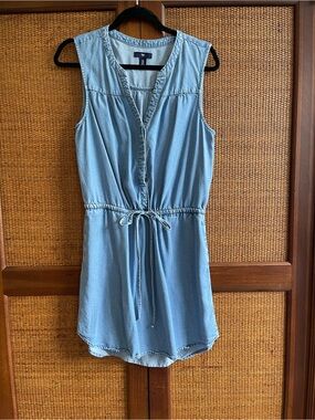 GAP Light Blue Denim Shirt Dress